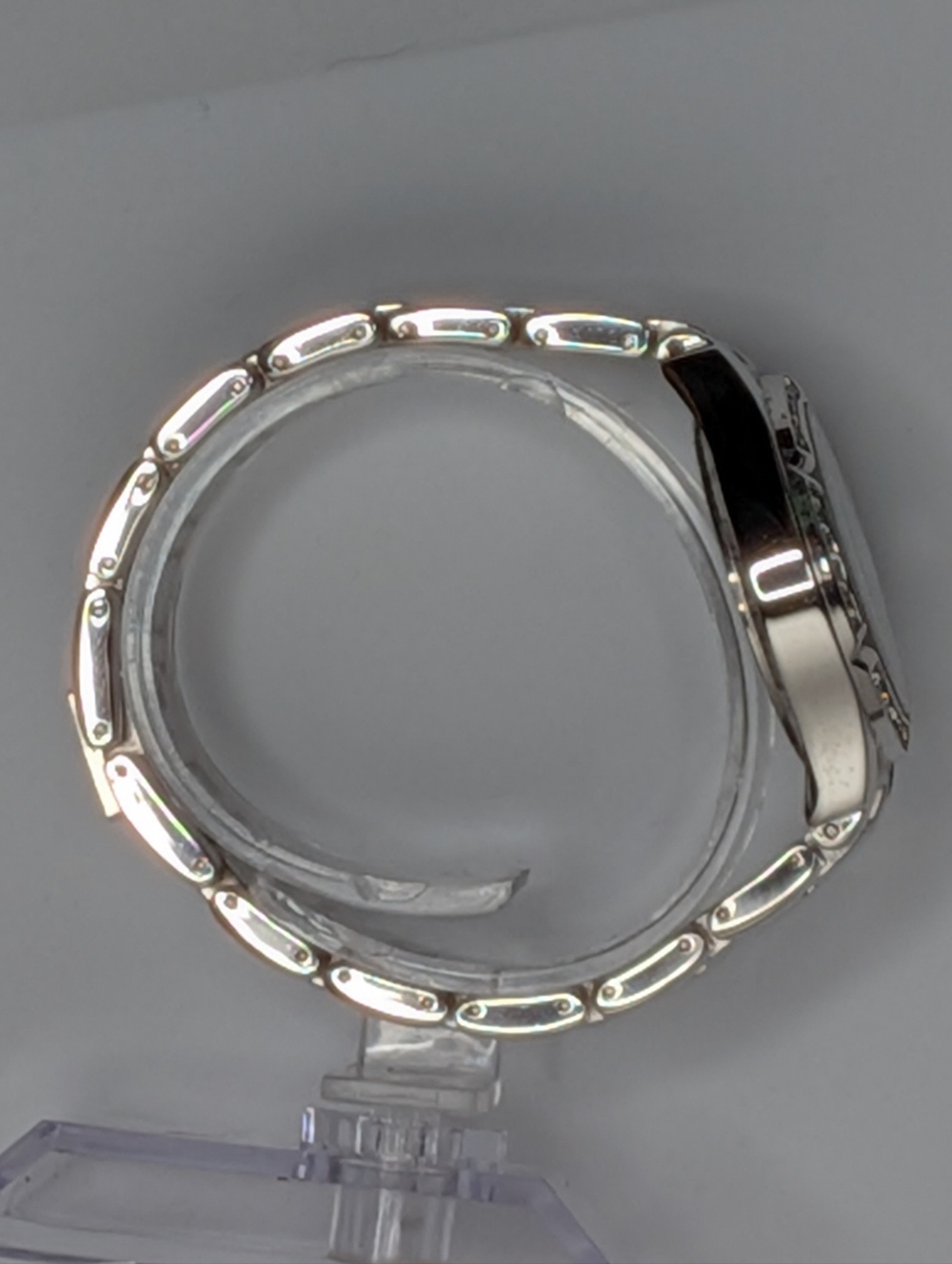 Armitron Now Watch Silver Tone Mother of Pearl Crystal Bezel Water Resistant - Picture 6 of 11